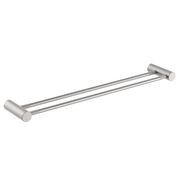 Caddence Double Towel Rail 600mm Brushed Nickel gallery detail image