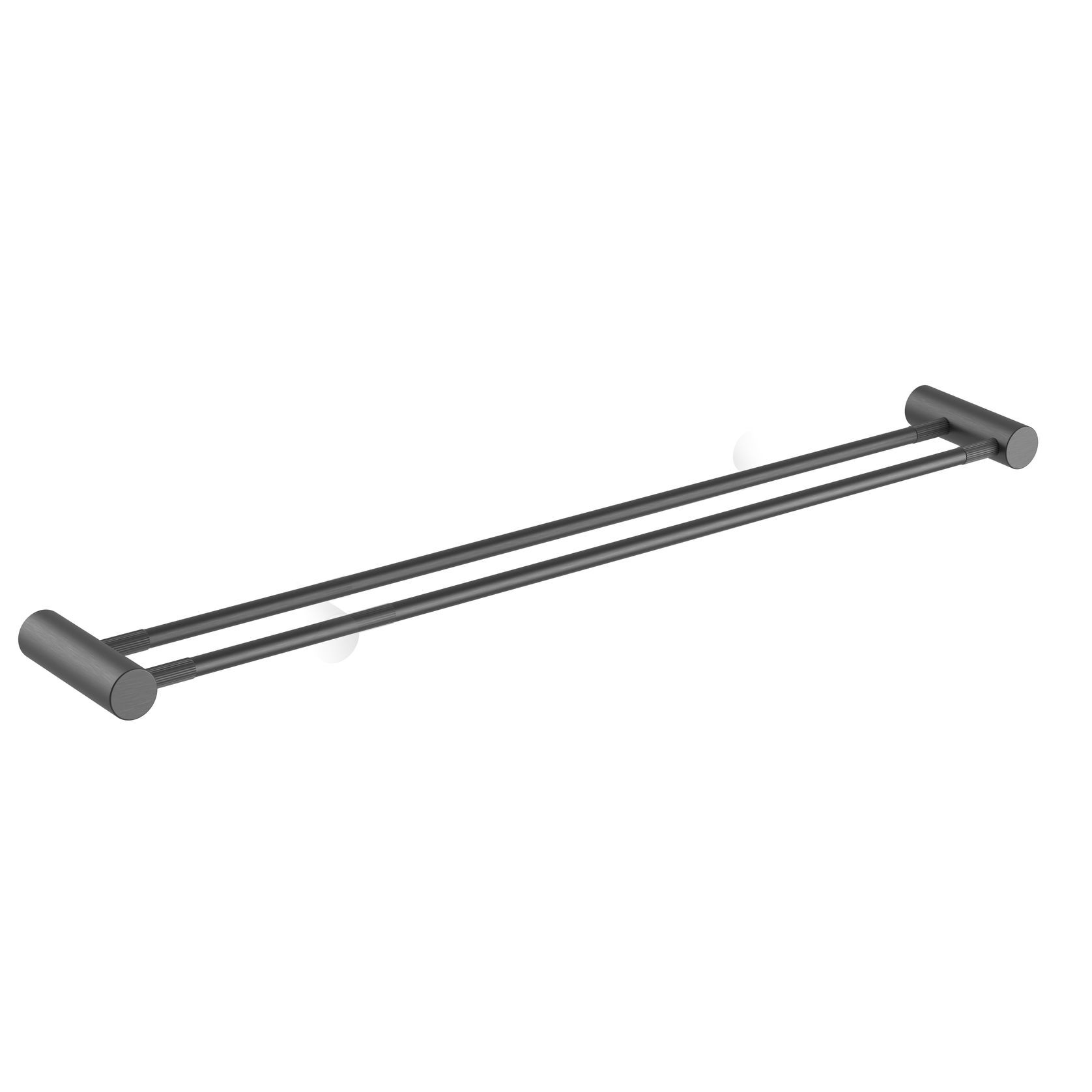 Caddence Double Towel Rail 800mm Gun Metal Grey gallery detail image