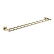Lucid Pin Double Towel Rail 800mm Brushed Brass gallery detail image
