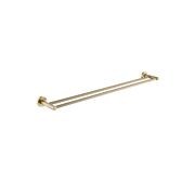 Lucid Pin Double Towel Rail 800mm Brushed Brass gallery detail image