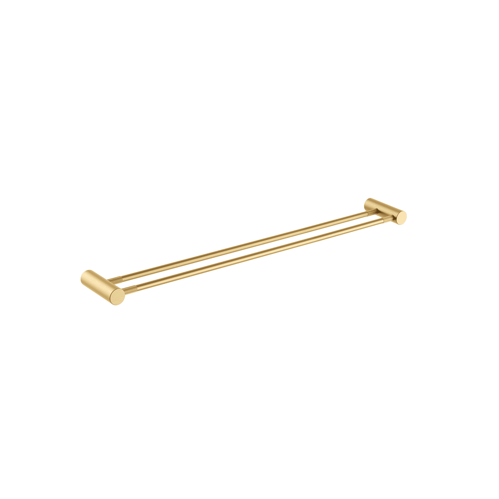 Caddence Double Towel Rail 800mm Brushed Brass gallery detail image