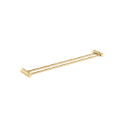 Caddence Double Towel Rail 800mm Brushed Brass gallery detail image