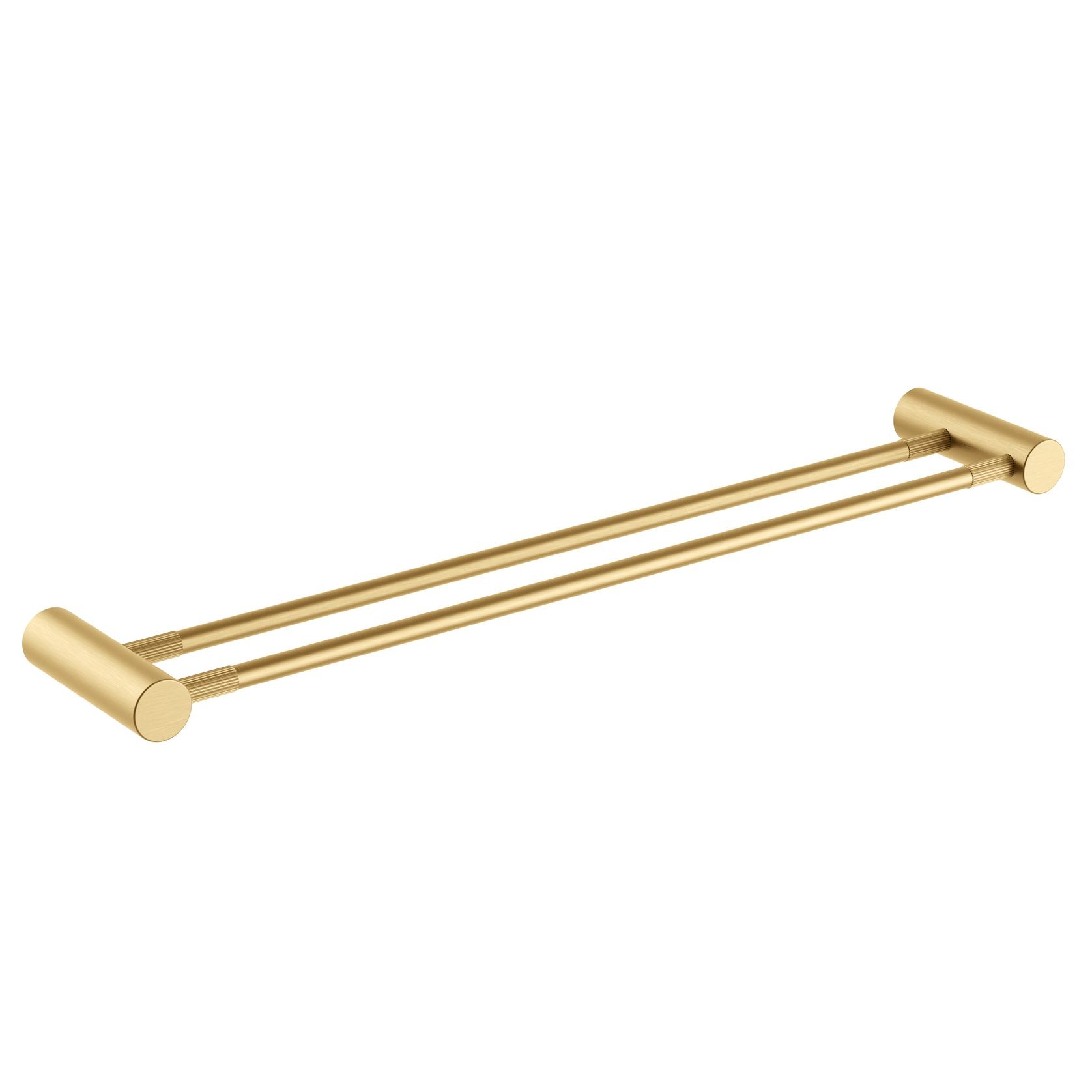 Caddence Double Towel Rail 600mm Brushed Brass gallery detail image