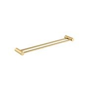 Caddence Double Towel Rail 600mm Brushed Brass gallery detail image