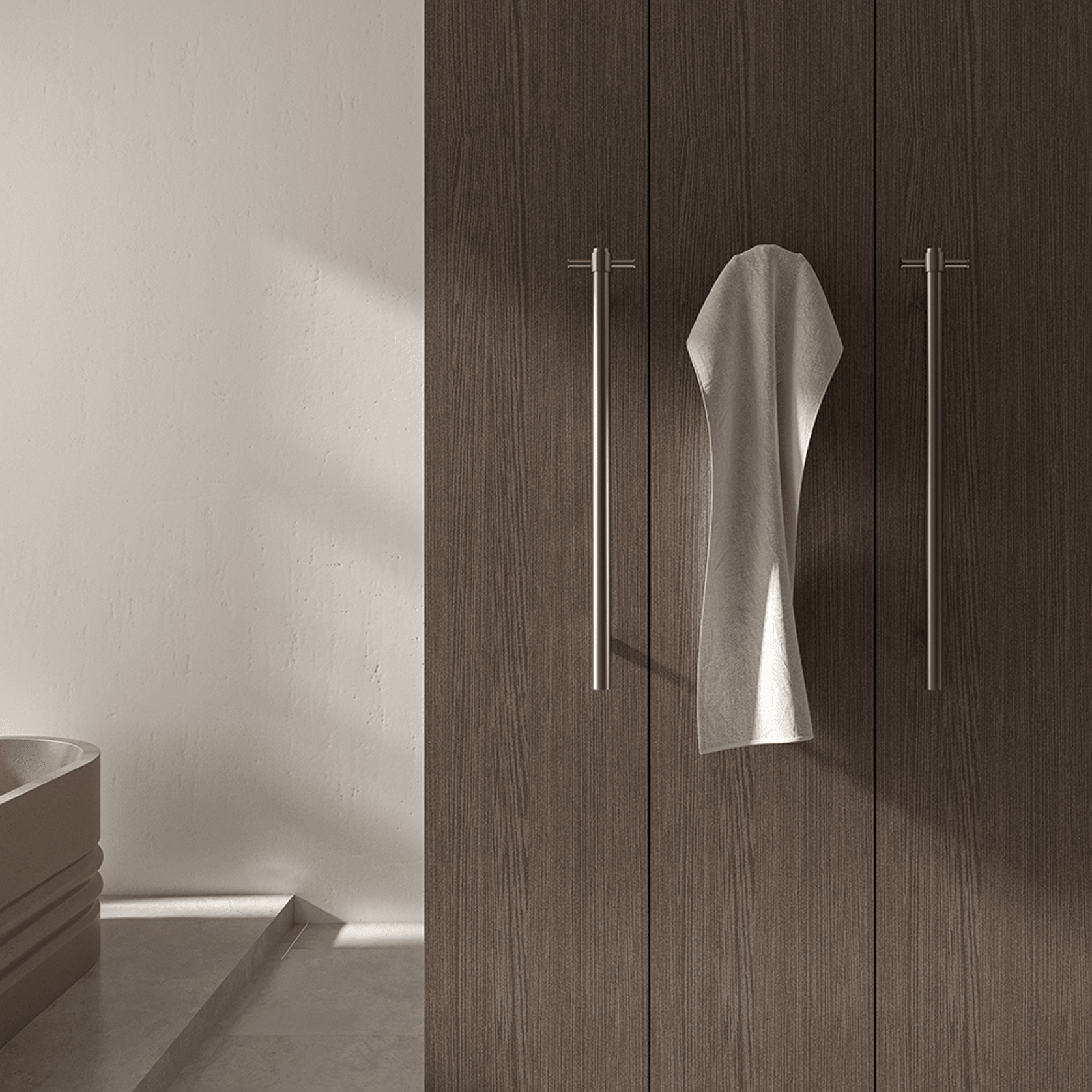 Calora Heated Vertical Towel Rail 1 Bar gallery detail image