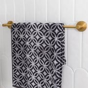 Lucid Pin Single Towel Rail 800mm Brushed Brass gallery detail image