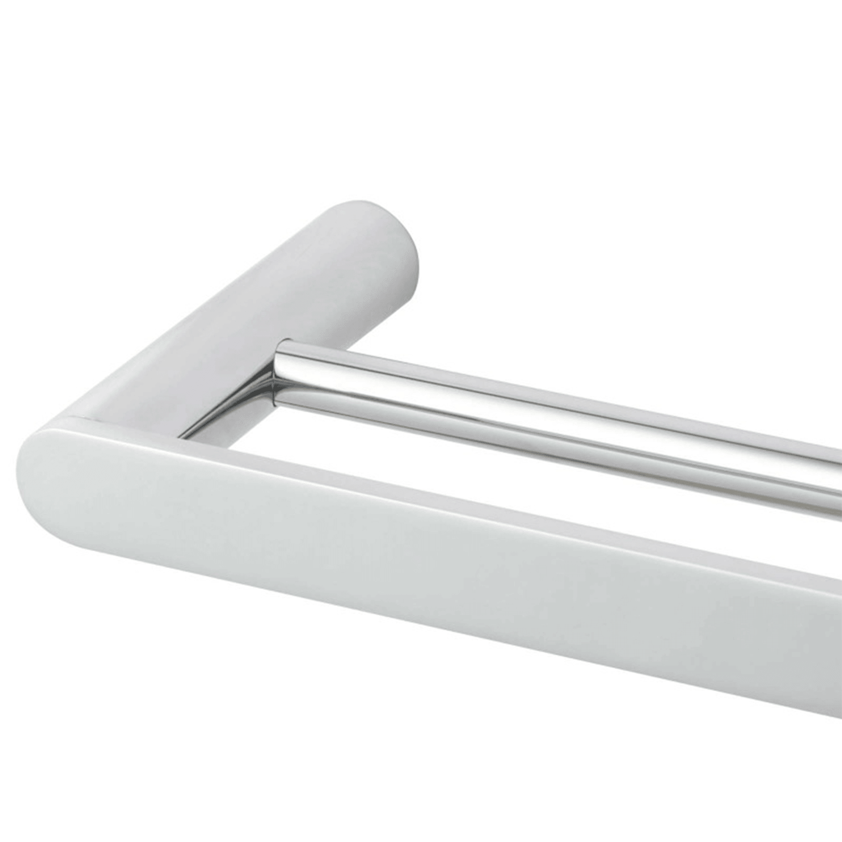 Rushy Double Towel Rail 600mm Chrome gallery detail image