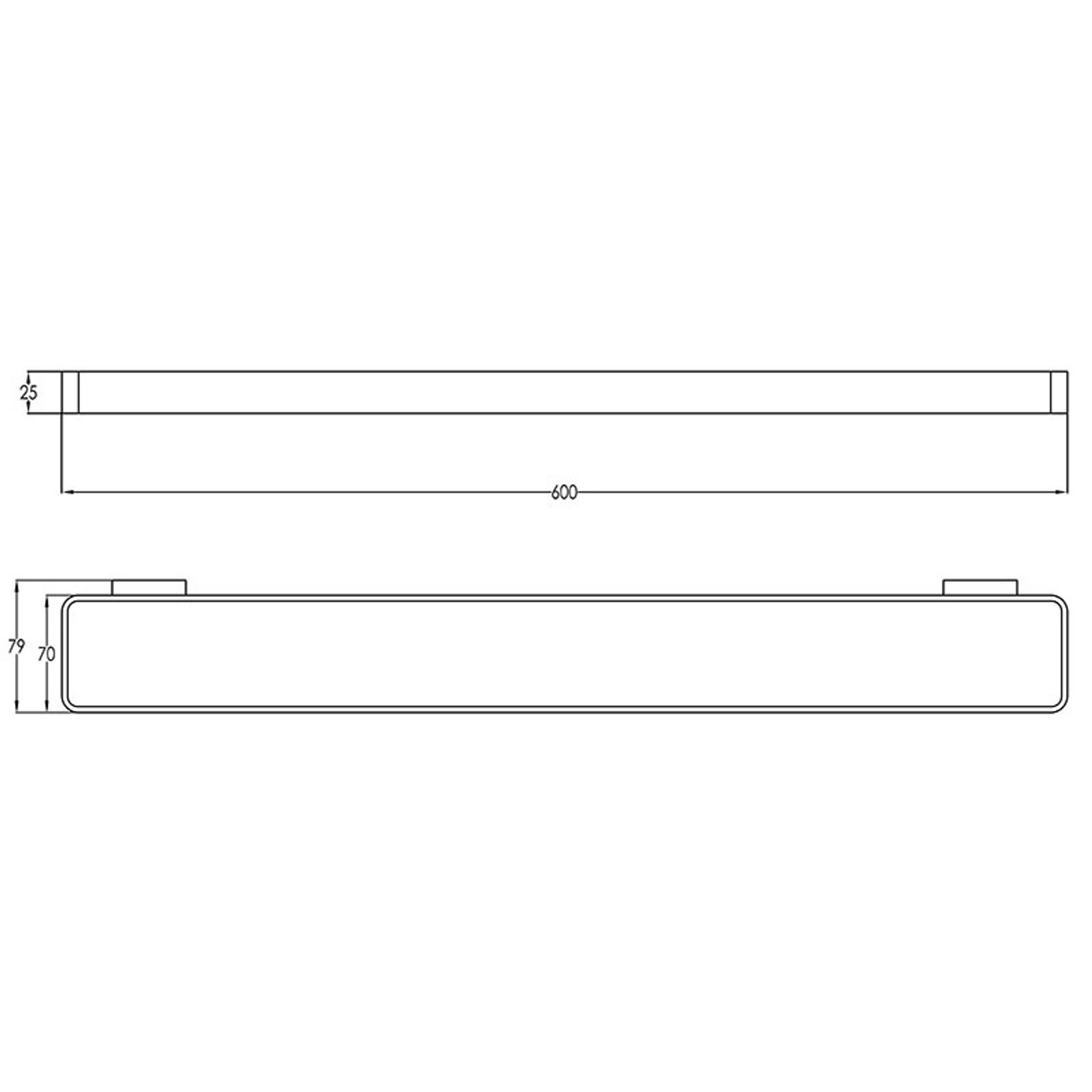 Loft Long Towel Rail 600mm Gun Metal gallery detail image