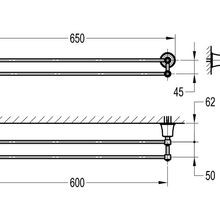 Liberty Double Towel Rail 650 x 112mm Oil Rubbed Bronze gallery detail image