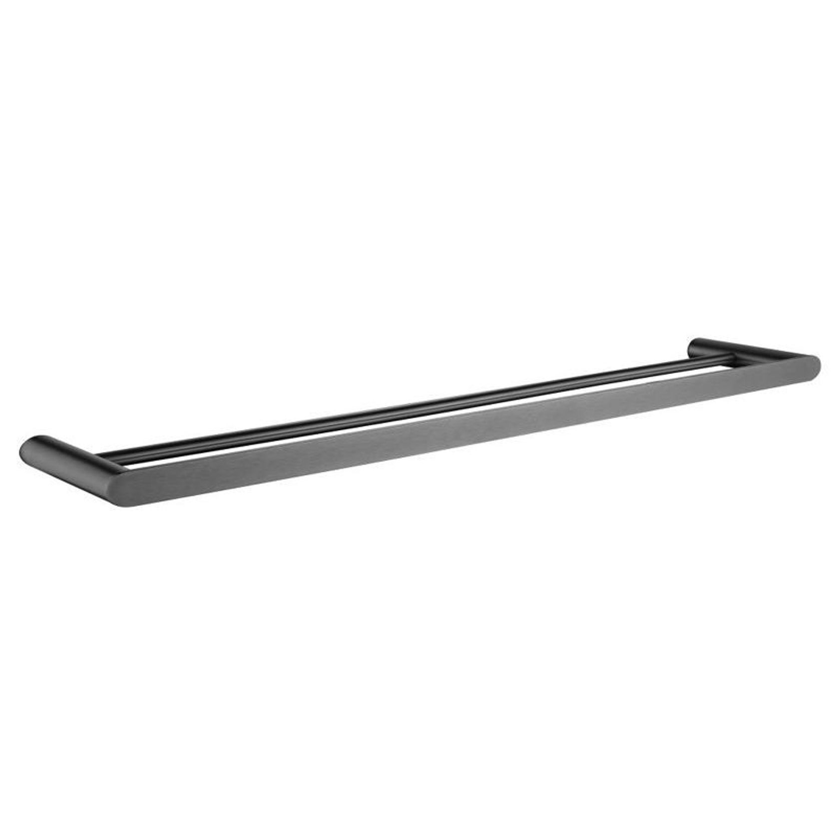 Rushy Double Towel Rail 800mm Gun Metal Grey gallery detail image