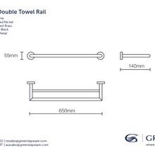 Astro II Single | Double Towel Rail gallery detail image
