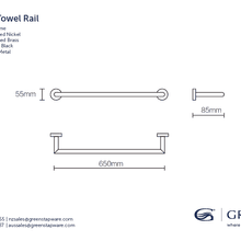 Astro II Single | Double Towel Rail gallery detail image