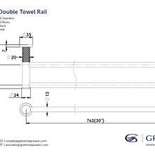 Textura Single | Double Towel Rail gallery detail image