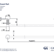 Textura Single | Double Towel Rail gallery detail image