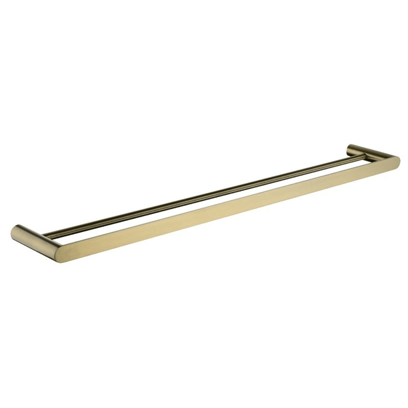 Rushy Double Towel Rail 800mm Brushed Brass gallery detail image