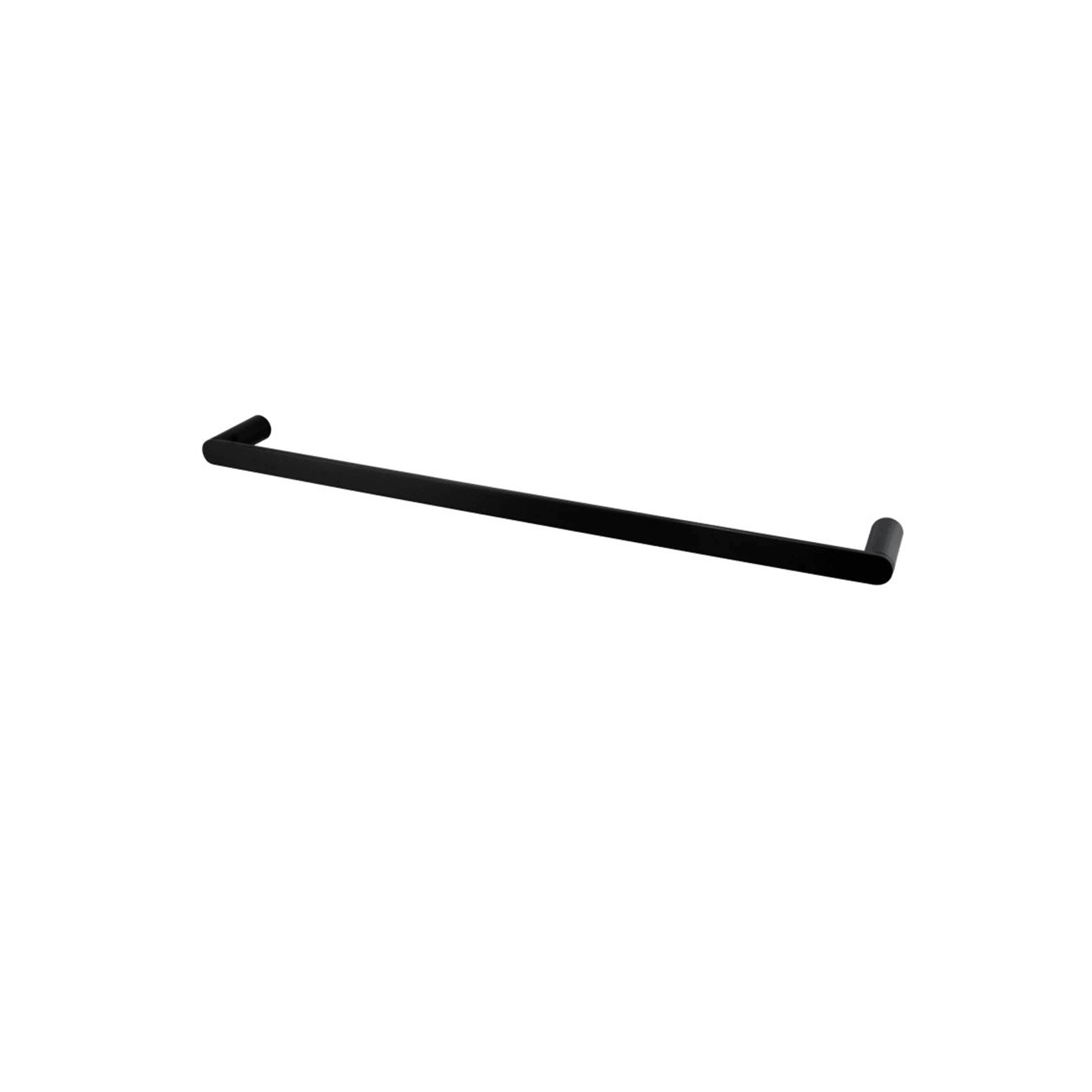 Rushy Single Towel Rail 800mm Matte Black gallery detail image