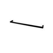 Rushy Single Towel Rail 800mm Matte Black gallery detail image