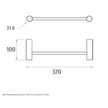 Single Towel Rail 370mm gallery detail image