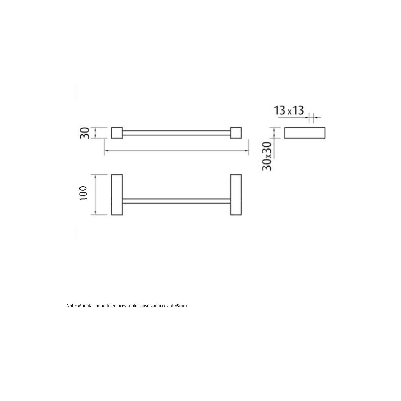 Single Towel Rail 370mm gallery detail image