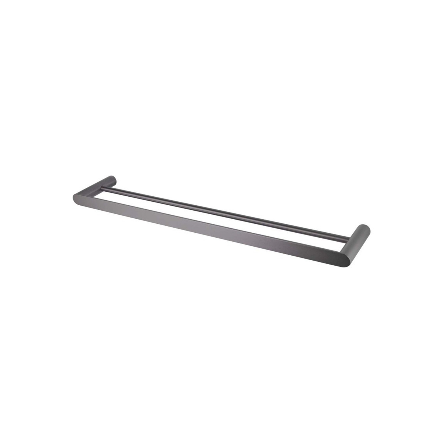 Rushy Double Towel Rail 600mm Gun Metal Grey gallery detail image