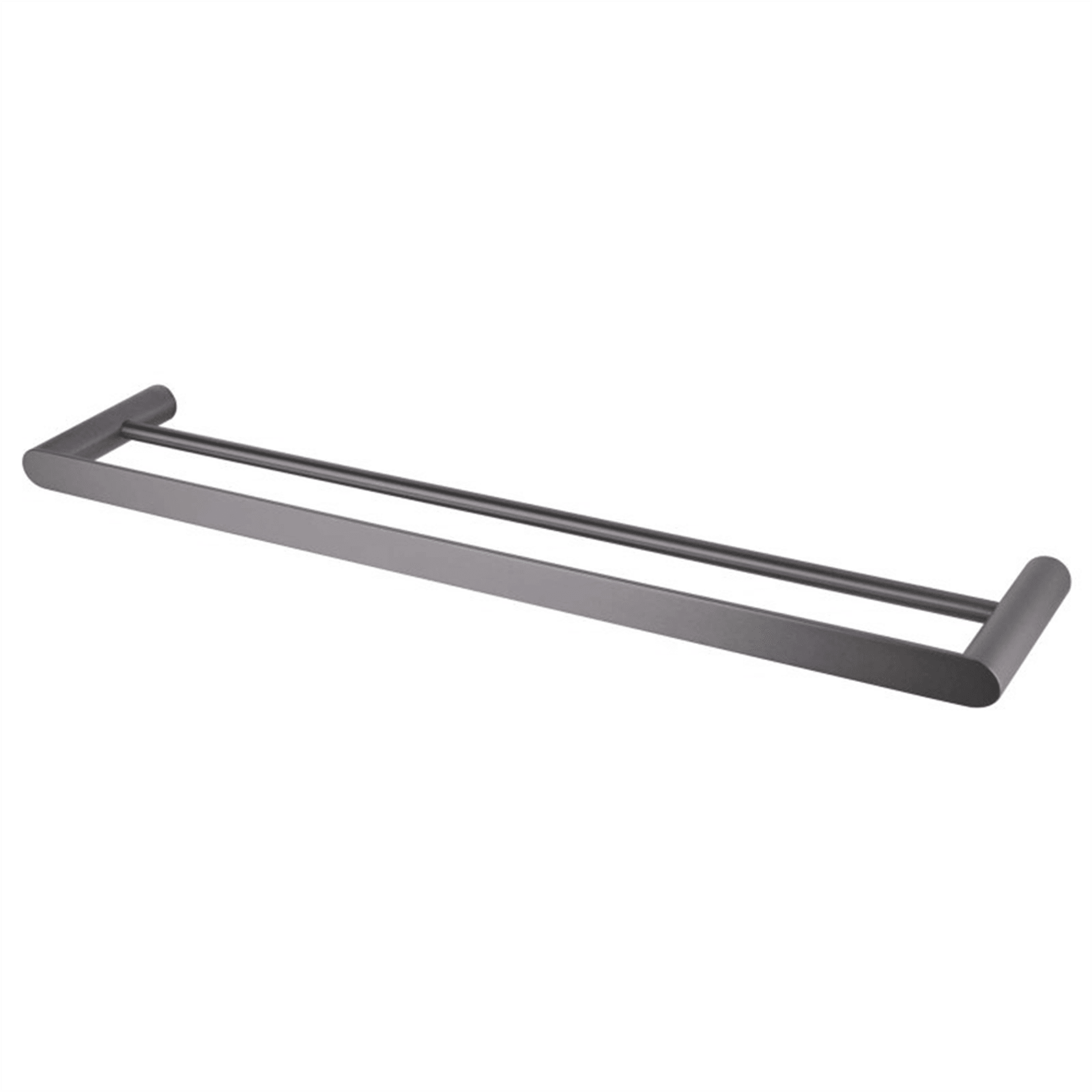 Rushy Double Towel Rail 600mm Gun Metal Grey gallery detail image