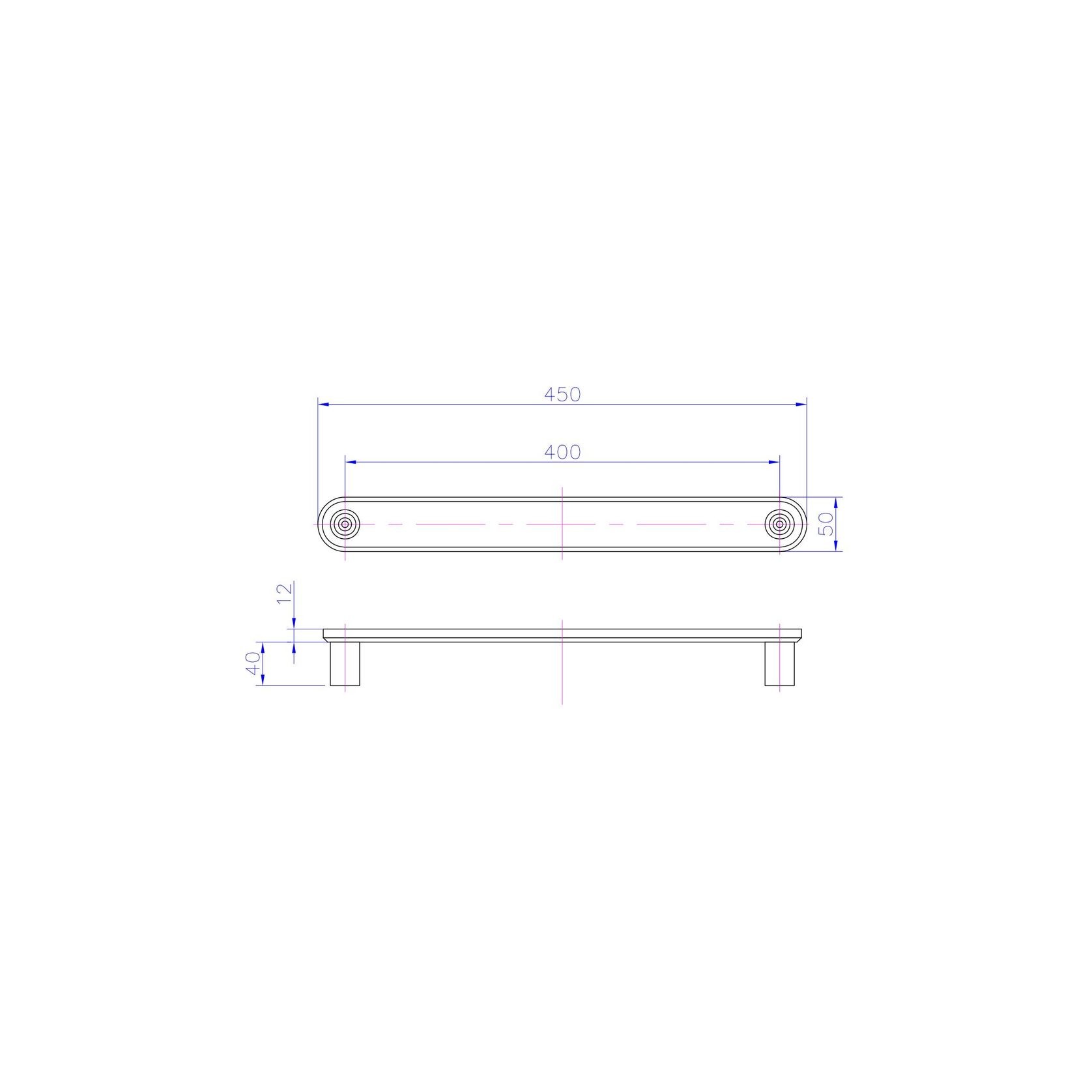 iStone Towel Rail 450mm Matte White gallery detail image