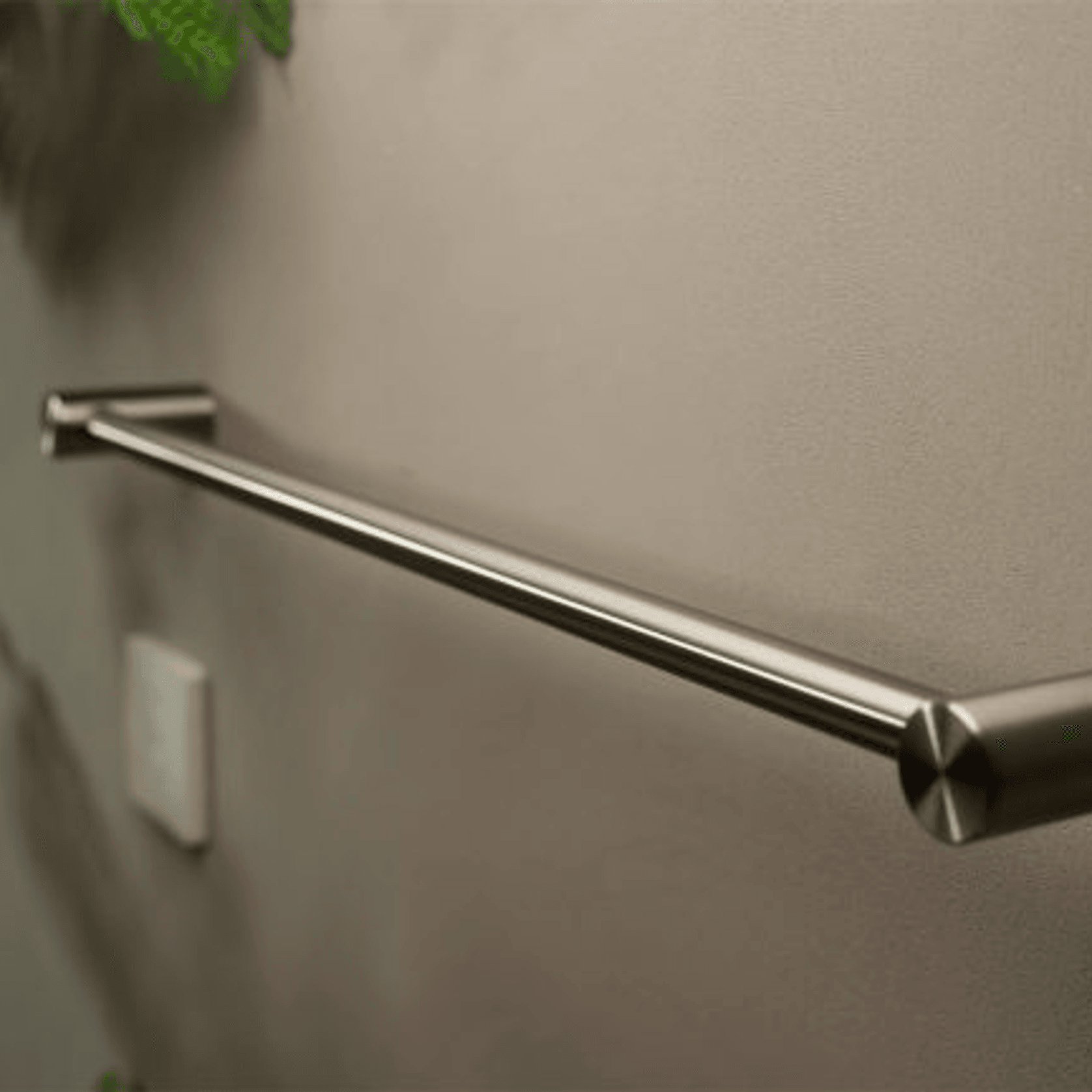 Zen SS316L Single Towel Rail 600mm | Brushed Nickel gallery detail image