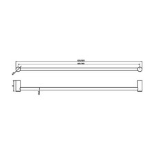 Zen SS316L Single Towel Rail 600mm | Graphite gallery detail image