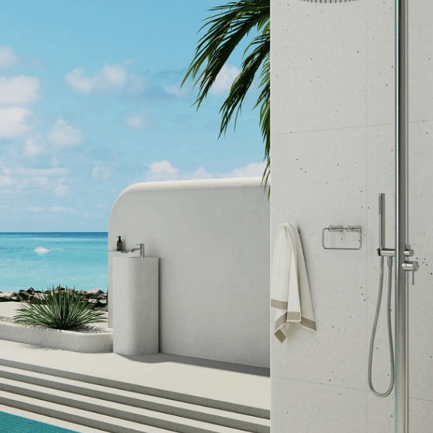 Zen SS316L Hand Towel Ring | Brushed Nickel gallery detail image