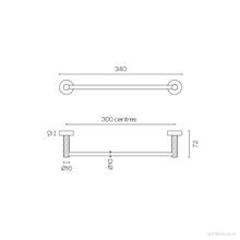 Navona Towel Rail 300mm gallery detail image