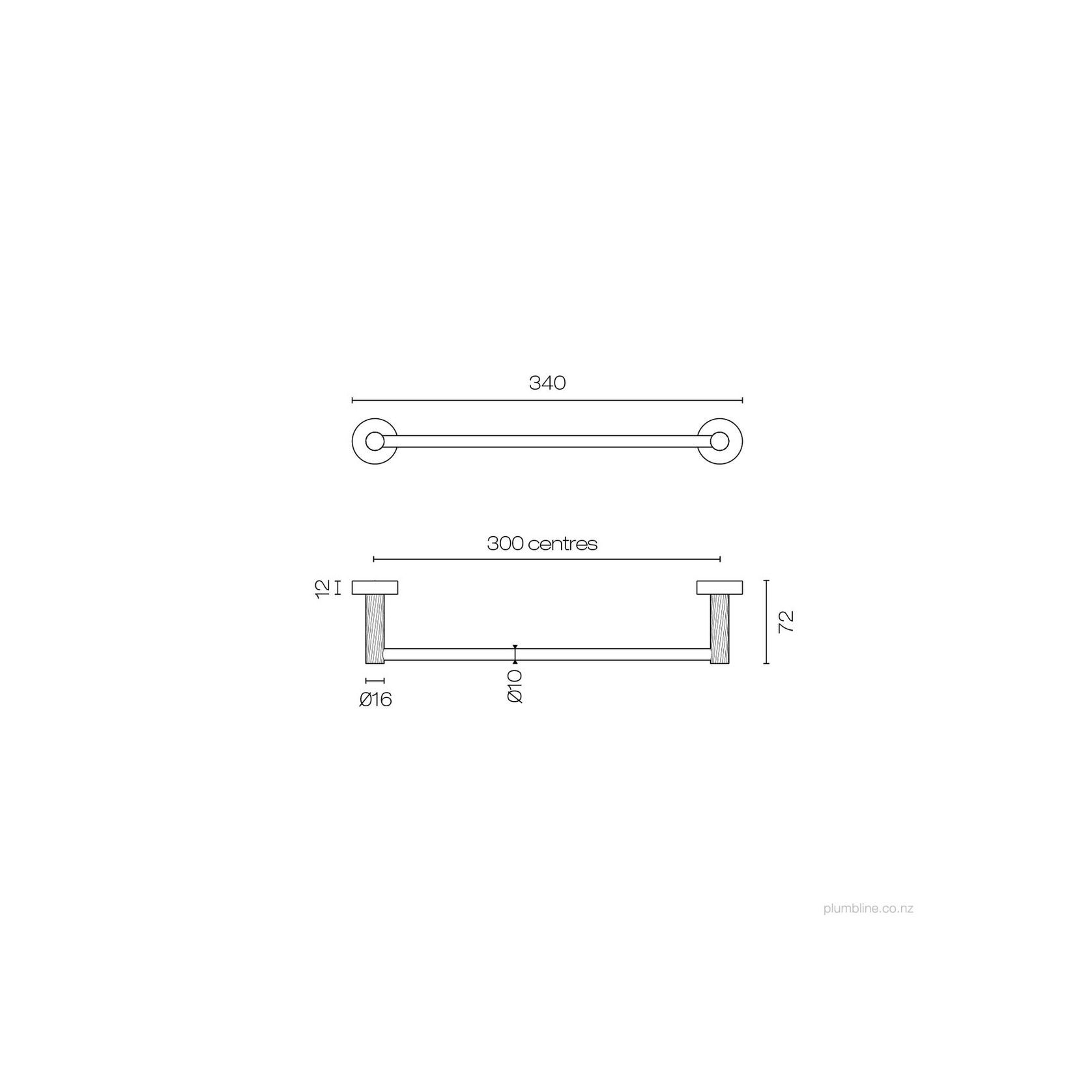 Navona Towel Rail 300mm gallery detail image