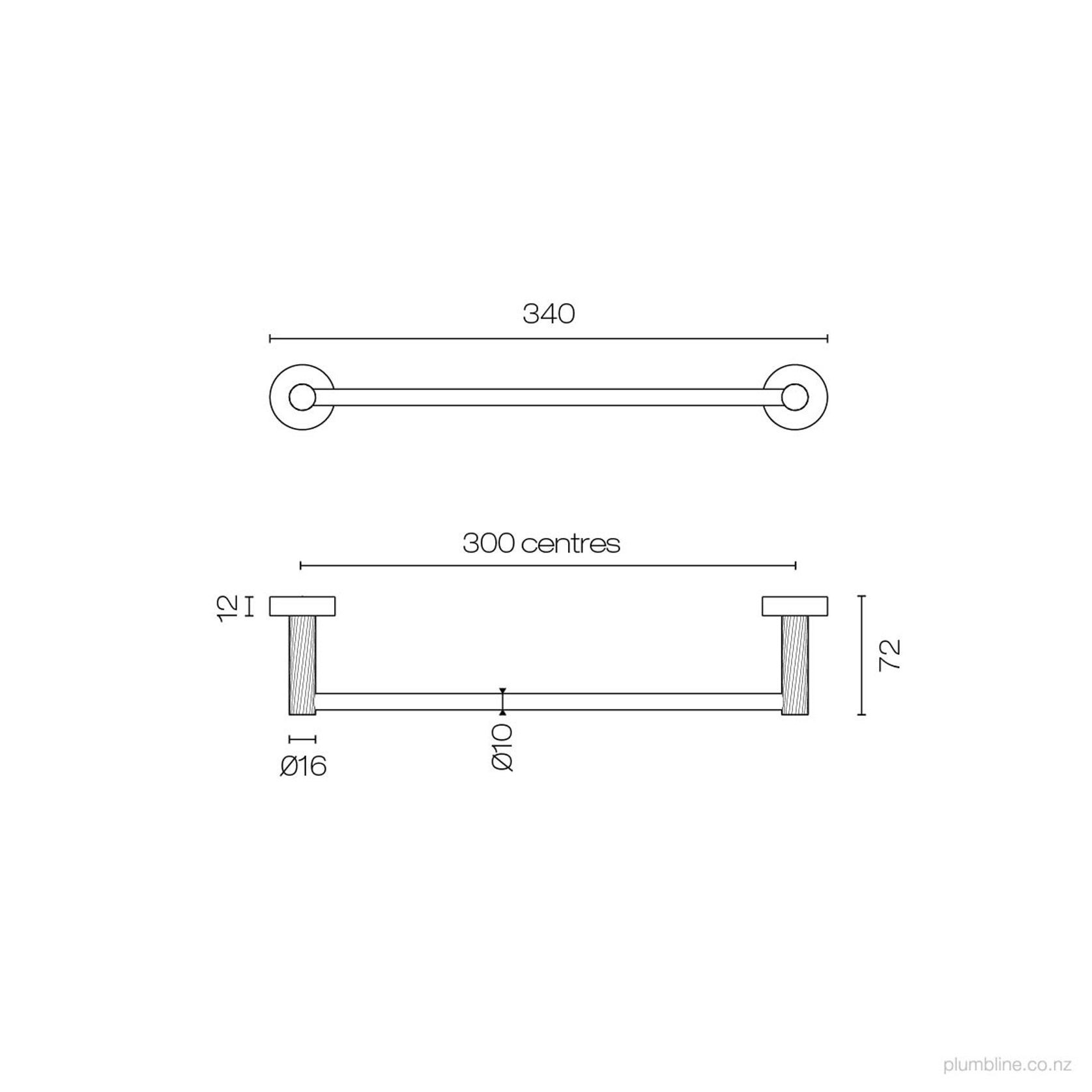 Navona Towel Rail 300mm gallery detail image