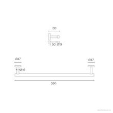 Tube Towel Rail 600mm gallery detail image