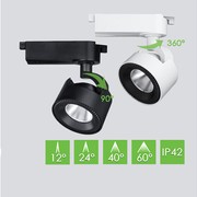 20W ME308 LED Track Lighting | Black Track Light gallery detail image