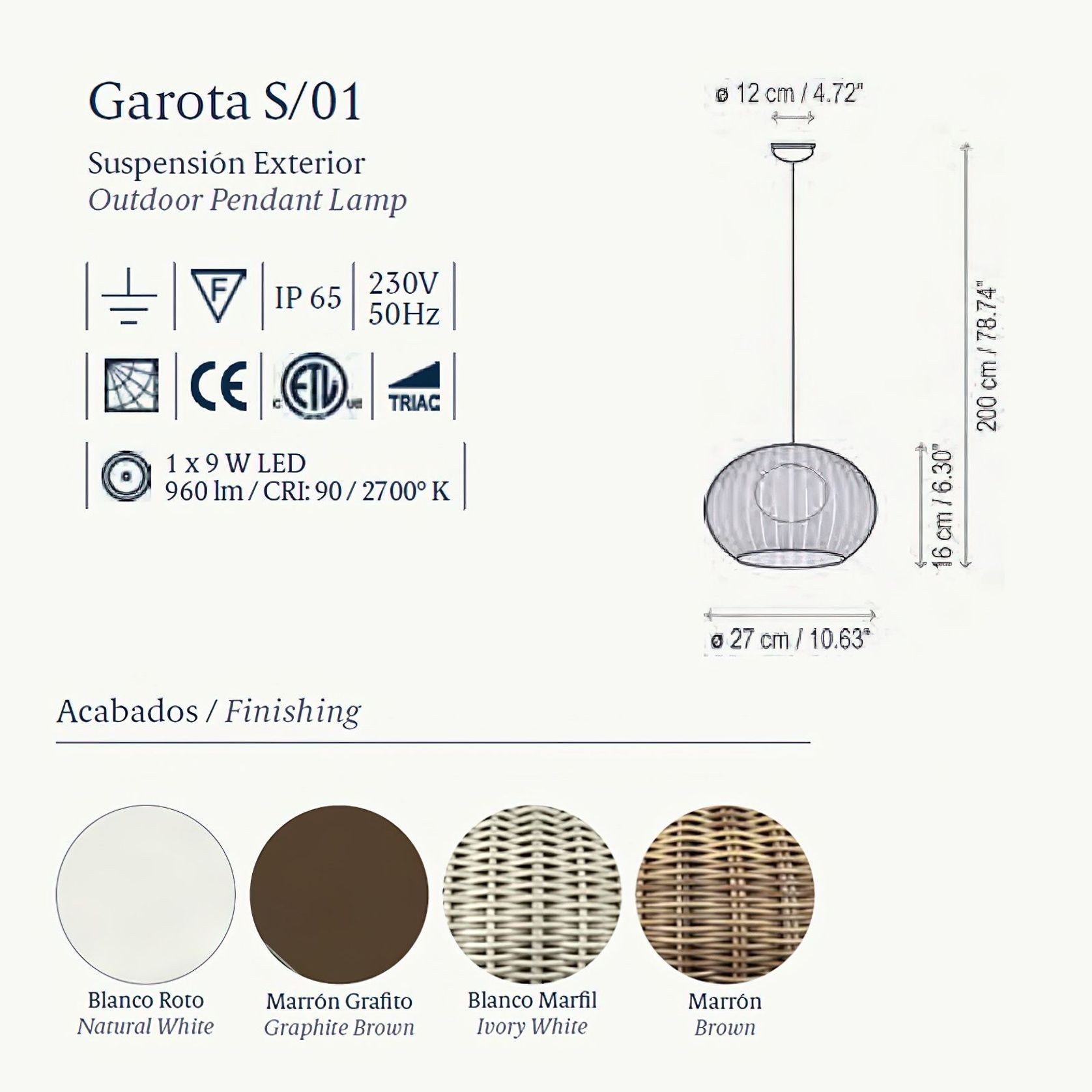 Garota S/01 Exterior Pendant gallery detail image