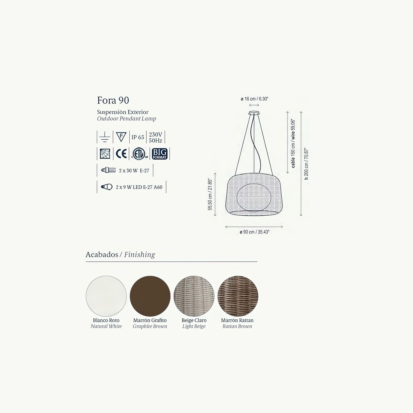 Fora Pendant 90 gallery detail image
