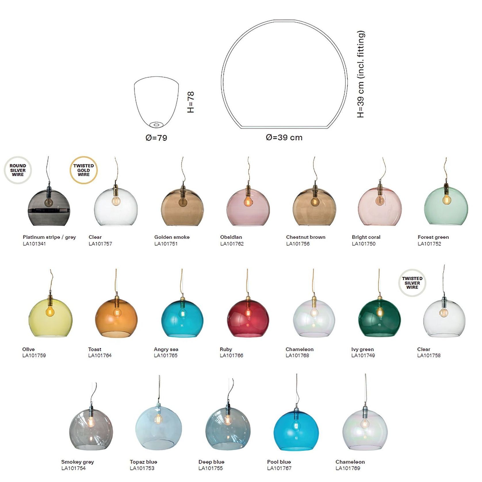 Rowan 39cm Pendant gallery detail image