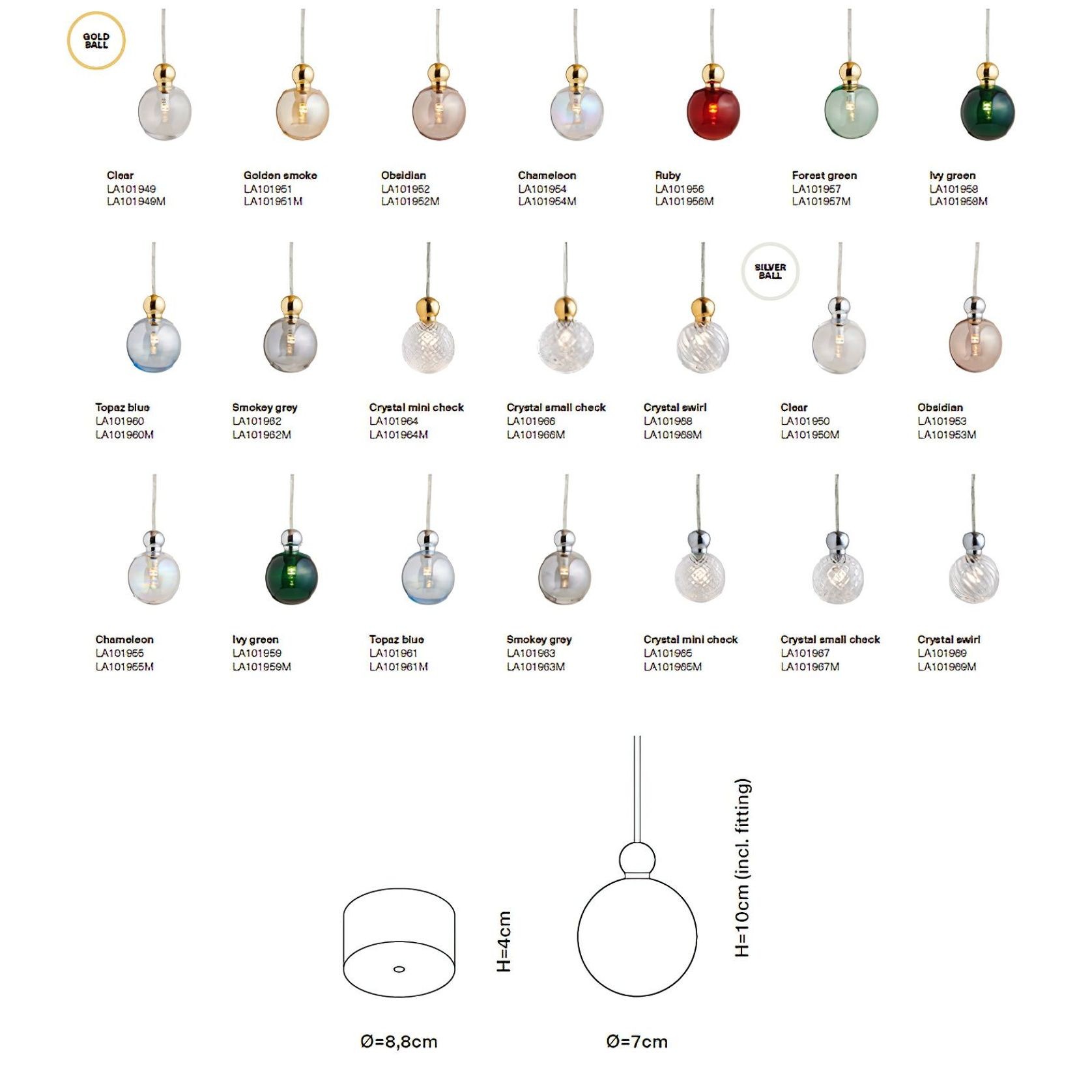 Uva 7cm Pendant Light gallery detail image