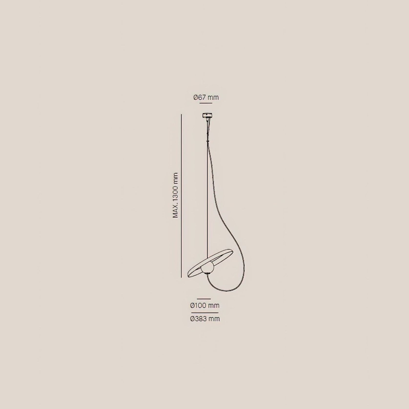 Wire 38cm Pendant Light gallery detail image