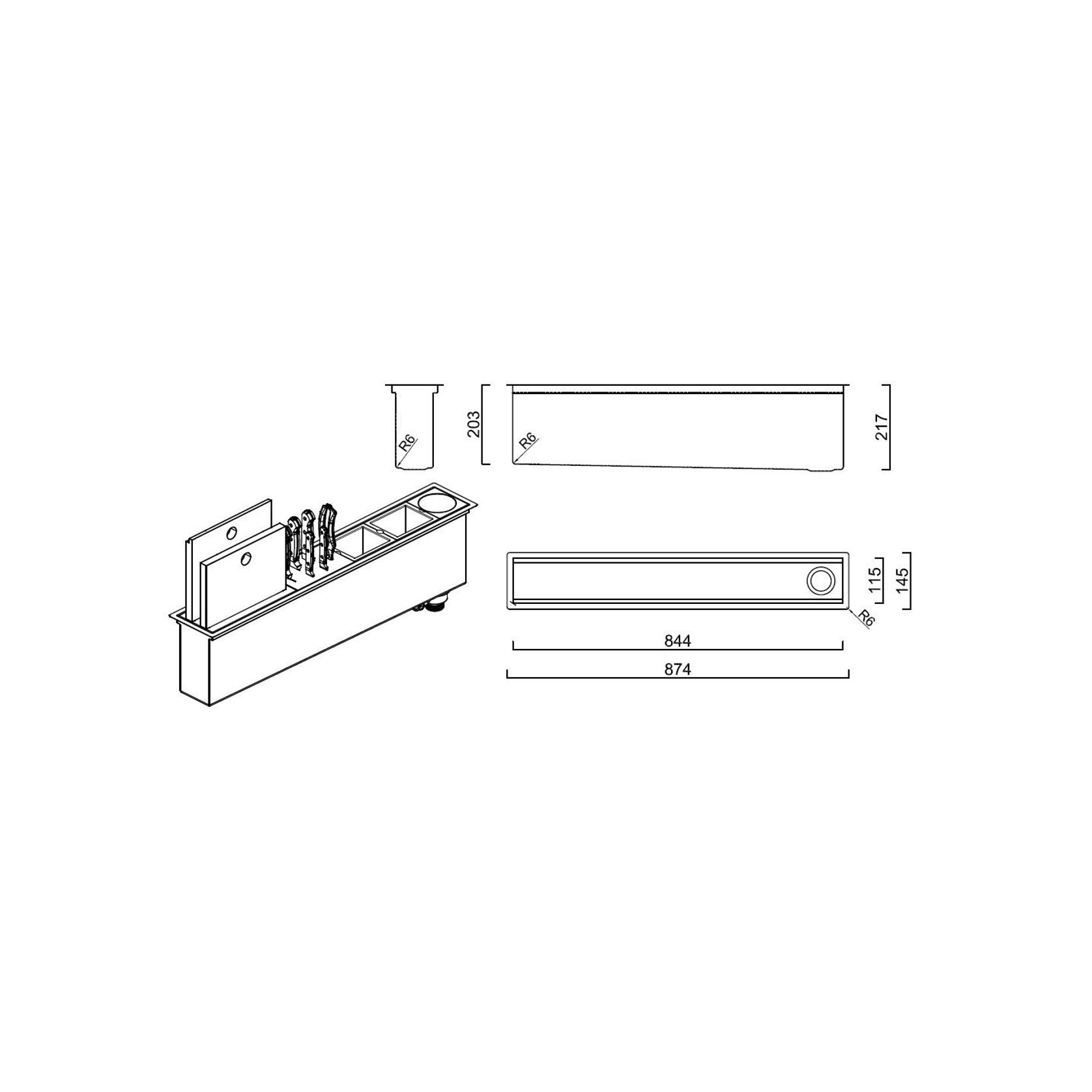 Burns & Ferrall Panama Accessory Channel - 900mm gallery detail image