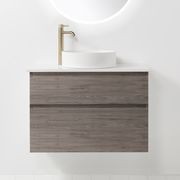 Soft Solid-Surface 800, 2 Drawer Wall-Hung Vanity gallery detail image