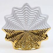 White & Gold Star Dimensional Vase gallery detail image