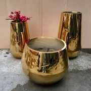 Luxury Rounded Gold Vase Home Decor gallery detail image