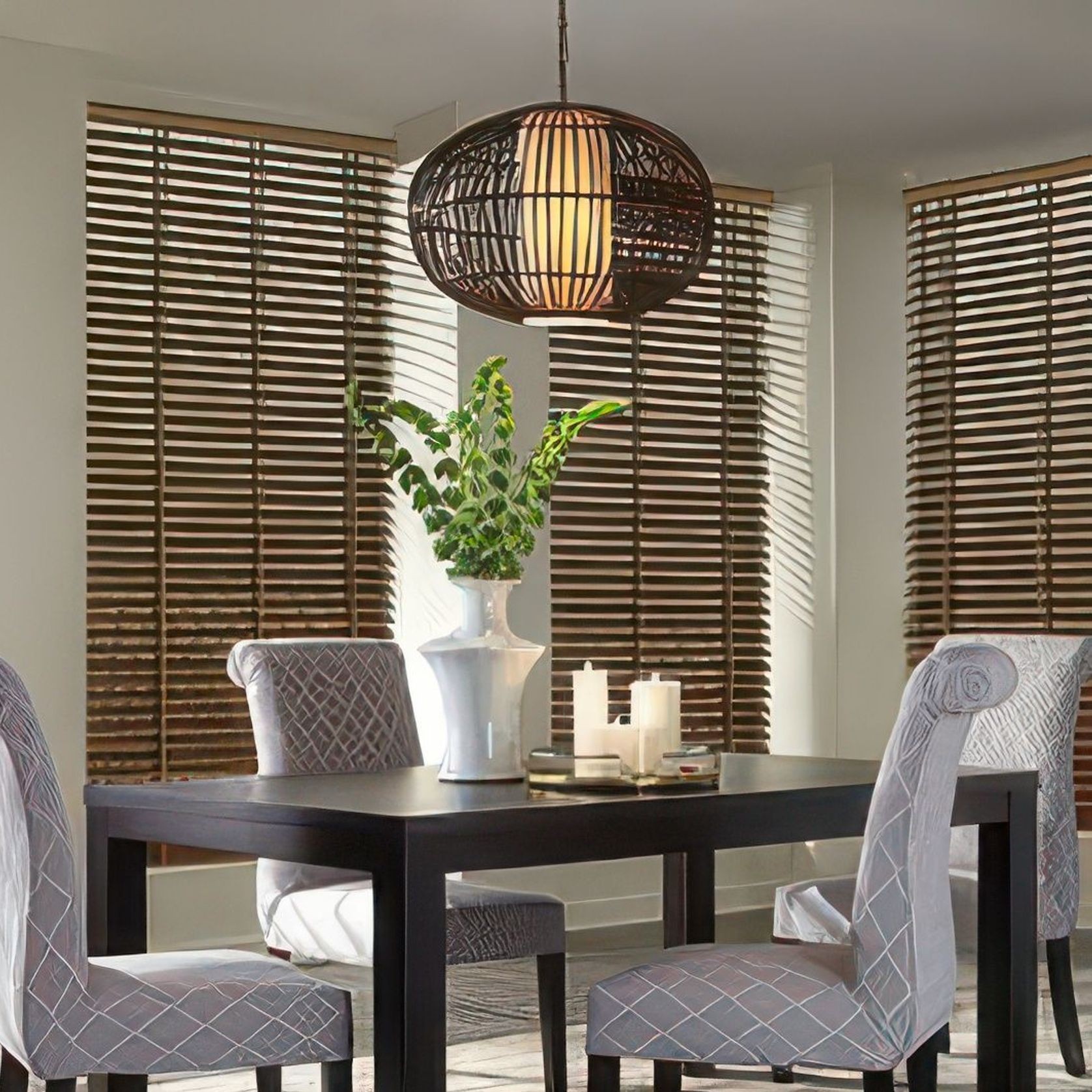 Natural Wood Venetian Blinds - Plain Color gallery detail image
