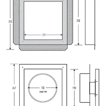 HB1010 / 250 Square Frameless Extraction Grill gallery detail image