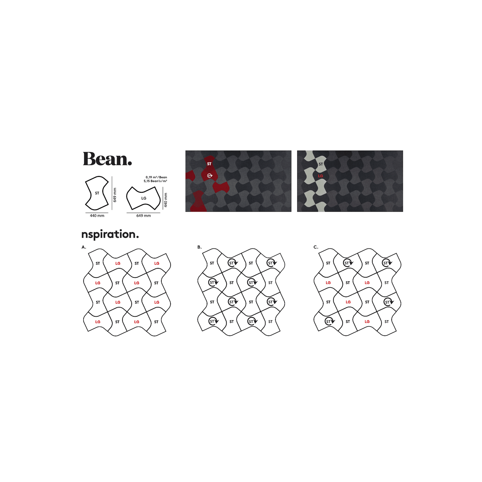 Versatile shaped woven eco-vinyl tiles by ntgrate® gallery detail image
