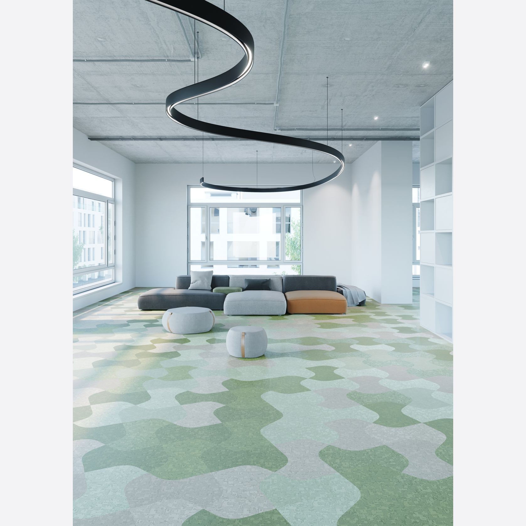 Versatile shaped woven eco-vinyl tiles by ntgrate® gallery detail image