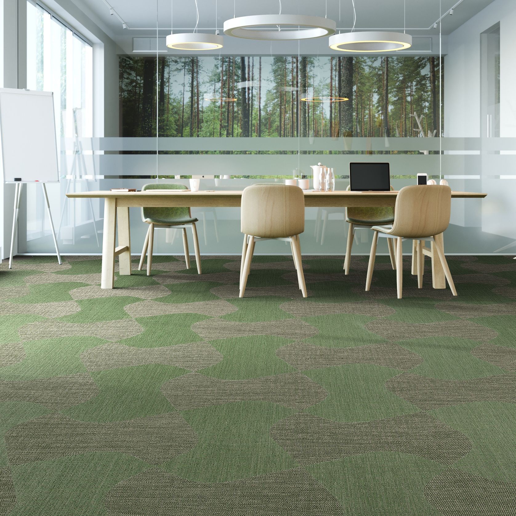 Versatile shaped woven eco-vinyl tiles by ntgrate® gallery detail image