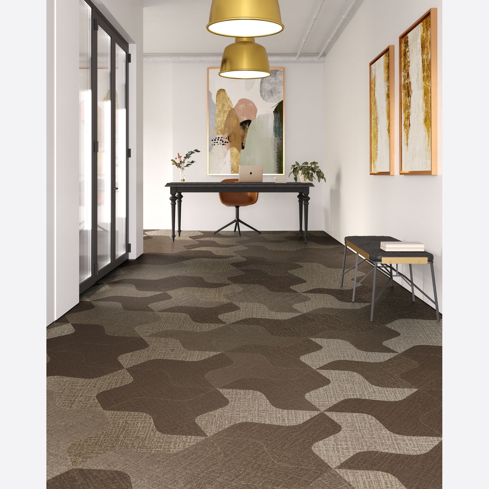 Versatile shaped woven eco-vinyl tiles by ntgrate® gallery detail image