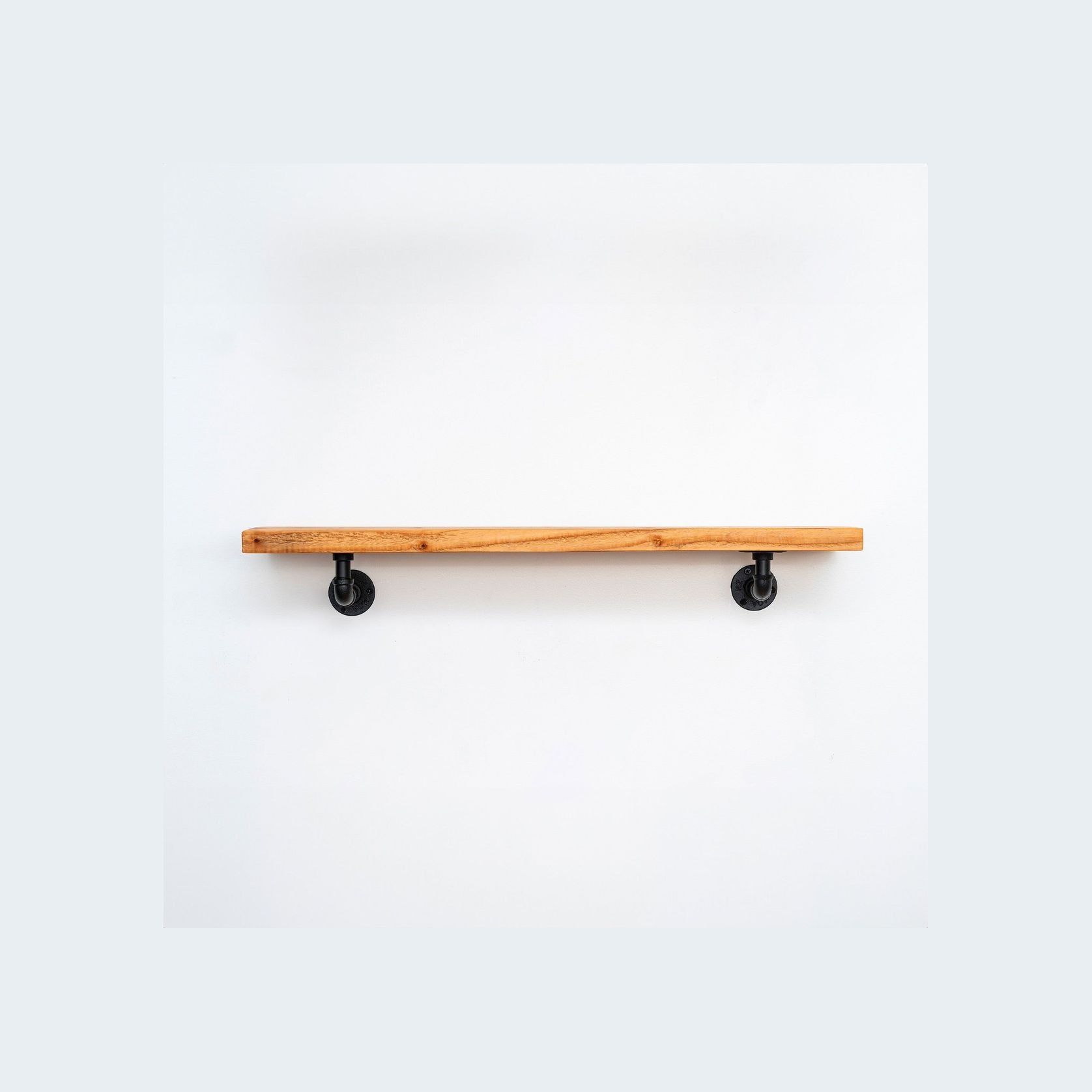 Rustic Pipe Bracket Shelf 130cm gallery detail image